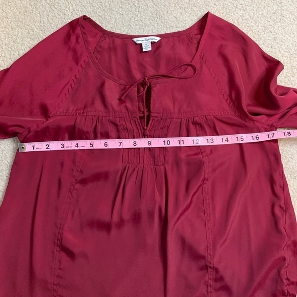American Eagle Outfitters Women Long Sleeve Burgundy Top Size Small - Picture 5 of 7